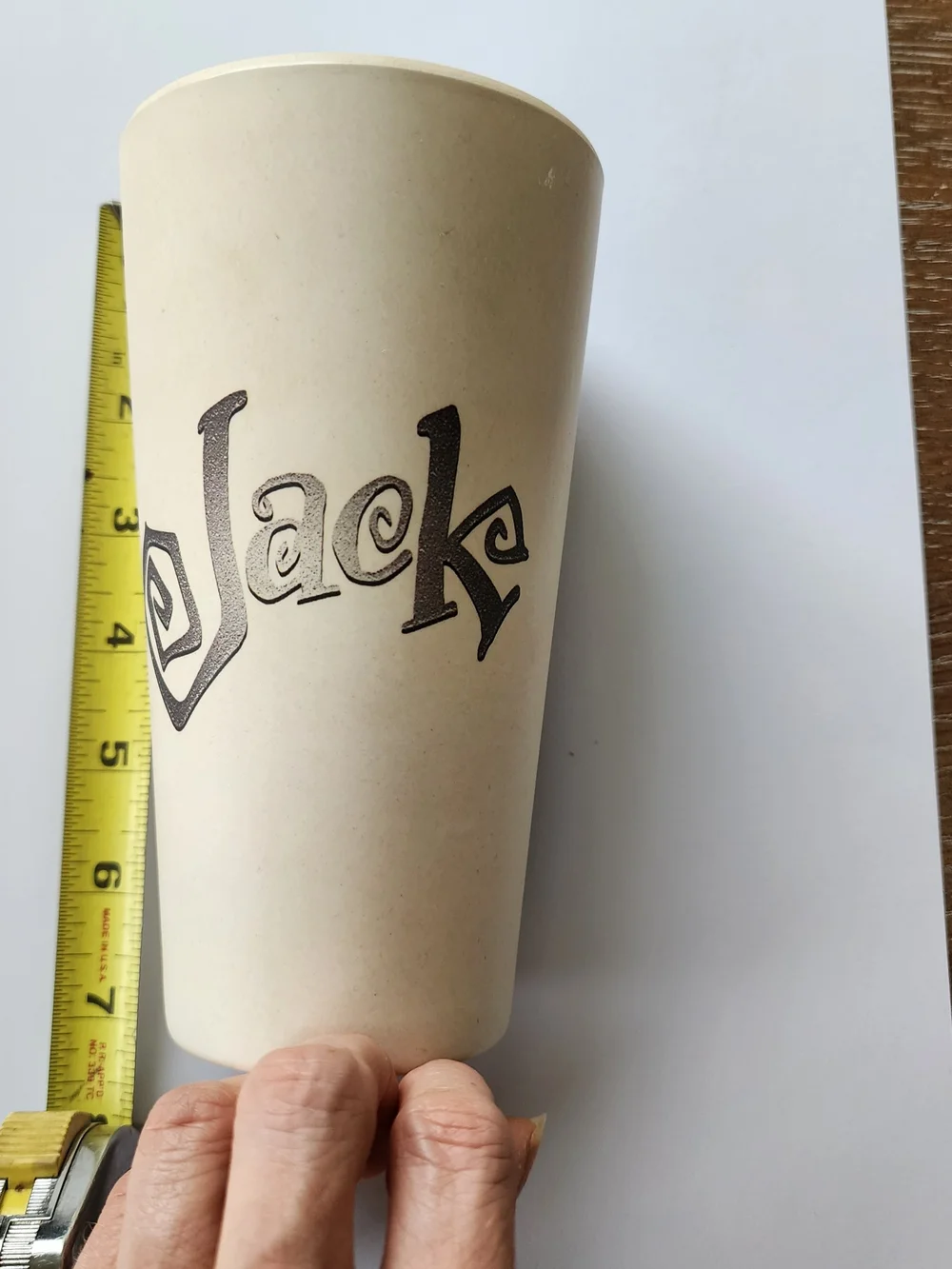 Disney Nightmare Before Christmas Jack Beige Cup Plastic Drinking Approx 7 in
